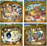Пъзел 4 в 1 Educa - Горски приказки