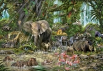 Пъзел Educa - Африканската джунгла, 2000 части