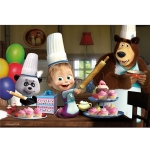 Пъзел Lisciani - Maша и Мечока, Заедно ще учим, 24 части