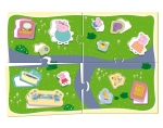 Образователен комплект Lisciani - Peppa Pig, 3D къща с мебели