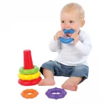 Активна играчка  Playgro - Конус с цветни рингове от серията LEARN