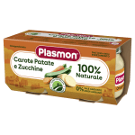 Зеленчуково пюре Plasmon - Моркови с картофи и тиквички, 2 х 80 g