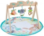 Активна гимнастика с дървена рамка Playgro - Fauna Friends, 0м+