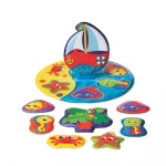 Пъзел за баня Playgro - Платноходка, 6м+