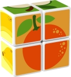 Магнитен конструктор Geomag - Magicube, Плодове и карти, 11 части
