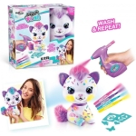 Творчески комплект Canal Toys - Плюшена играчка за оцветяване, Коте