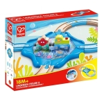 Дървен железопътен комплект Hape - Подводно влакче, 15 части