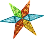 Магнитен конструктор Geomag - Разноцветни плочки, 44 части