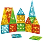 Магнитен конструктор Geomag - Разноцветни плочки, 44 части