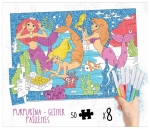 Пъзел за оцветяване - Русалки, 50 части