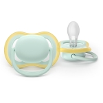 Залъгалки Philips Avent - Ultra Air, за момче, пастелни цветове с кутия за стерилизиране, 0-6 m, 2 броя