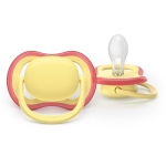 Залъгалки Philips Avent - Ultra Air, за момиче, пастелни цветове с кутия за стерилизиране, 0-6 m, 2 броя
