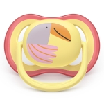 Залъгалки Philips Avent - Ultra Air, с декорация Пеперуда и птица с кутия за стерилизиране, 0-6 m, 2 броя