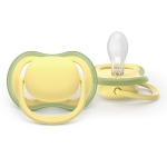 Залъгалки Philips Avent - Ultra Air, Неутрални пастелни цветове с кутия за стерилизиране, 0-6 m, 2 броя