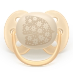 Залъгалки Philips Avent - Ultra Soft, с декорация Птица и охлюв с кутия за стерилизиране, 0-6 m, 2 броя