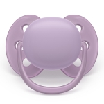 Залъгалки Philips Avent - Ultra Soft, пастелни цветове с кутия за стерилизиране, 6-18 m, 2 броя