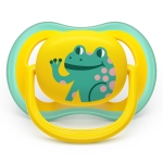 Залъгалки Philips Avent - Ultra Air, с декорация Маймунка и жаба с кутия за стерилизиране, 18 m+, 2 броя
