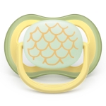 Залъгалки Philips Avent - Ultra Air Night, Неутрални пастелни цветове с кутия за стерилизиране, 0-6 m, 2 броя