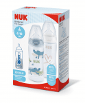 Комплект шишета Nuk First Choice - TC, 2 х 300 ml, 6-18m, за момче