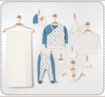Зимен комплект за изписване на новородено Nenny Baby, Син, 10 части