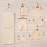 Комплект за изписване от Органичен памук Nenny Baby, Слонче, 10 части