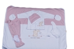 Комплект за изписване Nenny Baby, Розово Зайче, 10 части