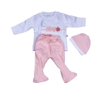 Комплект за изписване Nenny Baby, Розово цвете, 10 части