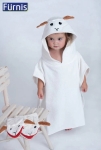 Детско пончо за баня от органичен памук Furnis - Sheep