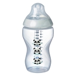 Бебешко шише Tommee Tippee - Easi Vent, Closer to Nature, с декорация панди, 340 ml, 3 m+