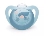 Силиконови залъгалки NUK - First Choice, с декорация Костенурка & Кит, 6-18 m, 2 броя