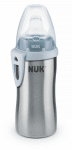 Шише със силиконов накрайник Nuk - Active Cup, 12m+, с термоефект, 215 ml, синьо