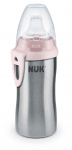 Шише със силиконов накрайник Nuk - Active Cup, 12m+, с термоефект, 215 ml, розово