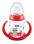 Чаша NUK - First Choice, Temperature Control, с накрайник за сок, 150 ml, червена