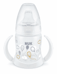 Чаша NUK - First Choice, Temperature Control, с накрайник за сок, 150 ml, бяла