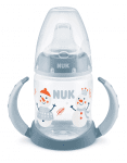 Чаша за сок NUK - First Choice, силиконов накрайник, 150 ml, Snow, синьо