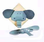 Творчески комплект Hape - Направи си сам картина и маска, Слонче