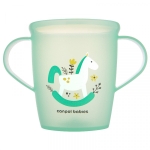 Чаша с дръжки Canpol - Tоys, 250 ml, 12 m+, Зелена