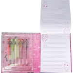 Комплект гел химикали с бележник Kids Licensing - Gabby′s Dollhouse, 6 цвята