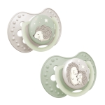 Светещи силиконови залъгалки Lovi - Night & Day, 6-18 m, 2 брoя