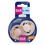 Силиконови залъгалка Lovi - Prime, Nude, 6 - 18 m, 2 броя