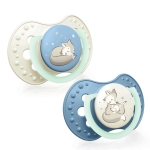 Силиконови залъгалки Lovi - Night & Day, 6-18 m, 2 брoя