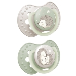 Светещи силиконови залъгалки Lovi - Night & Day, 18+ m, 2 брoя