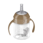 Неразливаща се чаша със сламка Lovi - Кафява, 150 ml