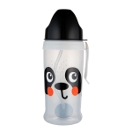 Преходна чаша със сламка Canpol - Hello Little, 350 ml, Оранжева