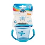 Неразливаща се чаша с дръжки Canpol -  Happy Vehicles, 230 ml, Синя