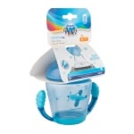 Неразливаща се чаша с дръжки Canpol -  Happy Vehicles, 230 ml, Синя