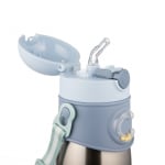 Термочаша със силиконова сламка Canpol - 300 ml, Синя