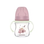 Антиколик шише с дръжки Canpol Easy Start - Sleepy Koala, 120 ml, Розово