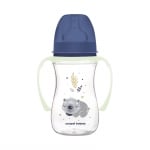 Антиколик шише с дръжки Canpol Easy Start - Sleepy Koala, 240 ml, Синьо