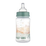 Антиколик шише с широко гърло Canpol - Easy Start, Mountains, 240 ml, Бежово